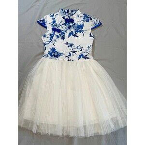 GIRL Chinese/Oriental tulle dress - Ages 3-5 (A080)